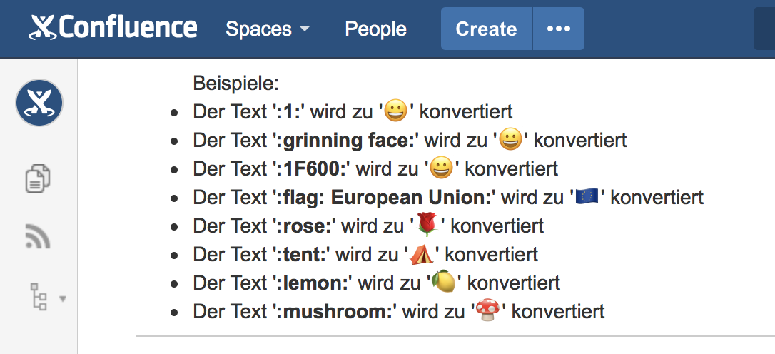Emoji Character in the Page Editor